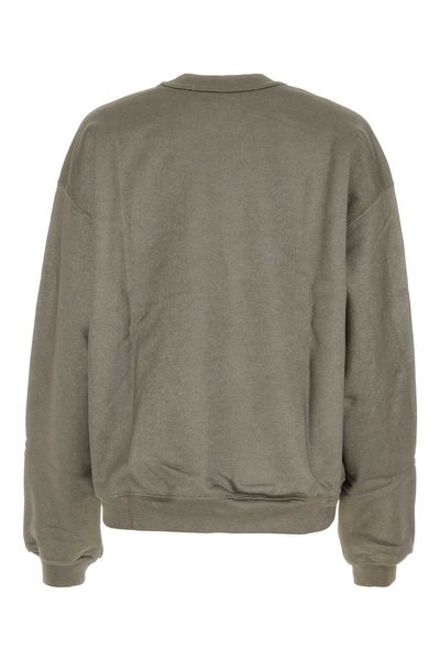 ALEXANDER WANG Embroidered Metallic Sweatshirt in Silver for Women