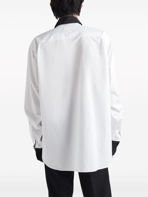 PRADA Classic White Cotton Shirt for Men - SS24 Collection