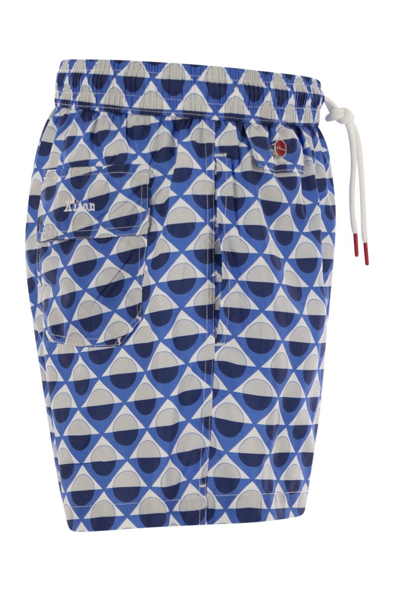 KITON Geometric Pattern Beach Boxers