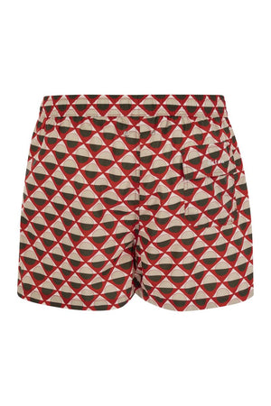 KITON Geometric Patterned Beach Boxers for Men