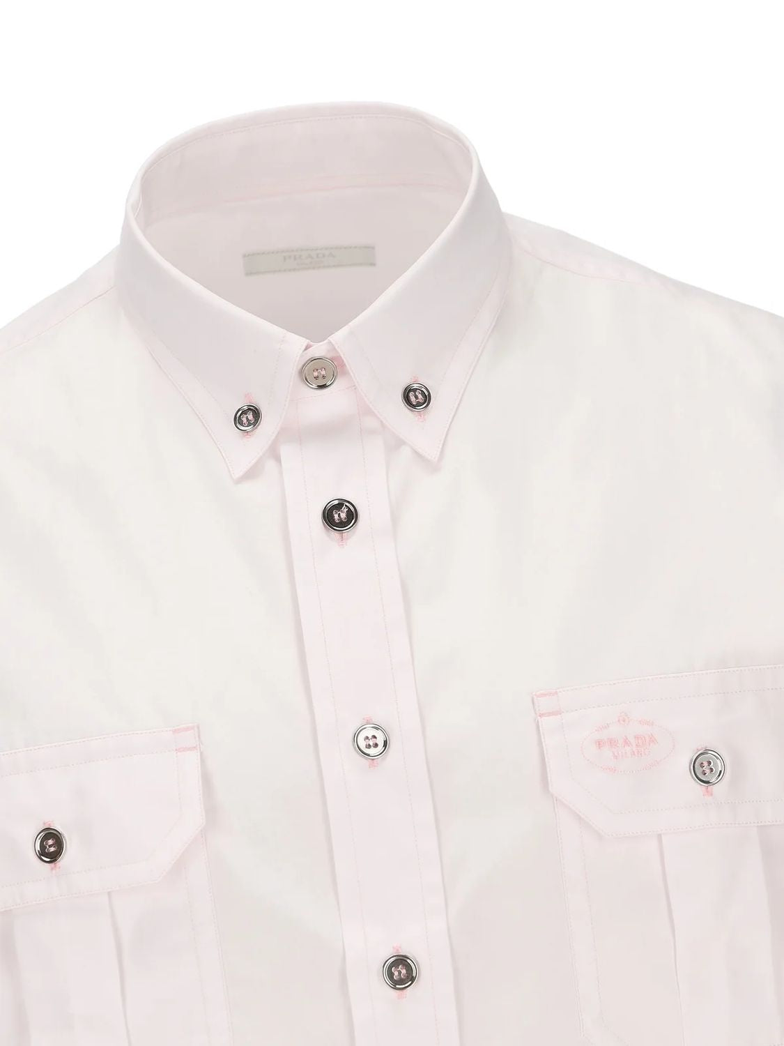 PRADA Men's Popeline Cotton Shirt - Petalo (SS24)