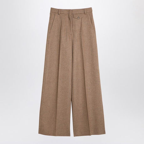 MAX MARA SPORTMAX Chic Beige Wide-Leg Trousers for Women