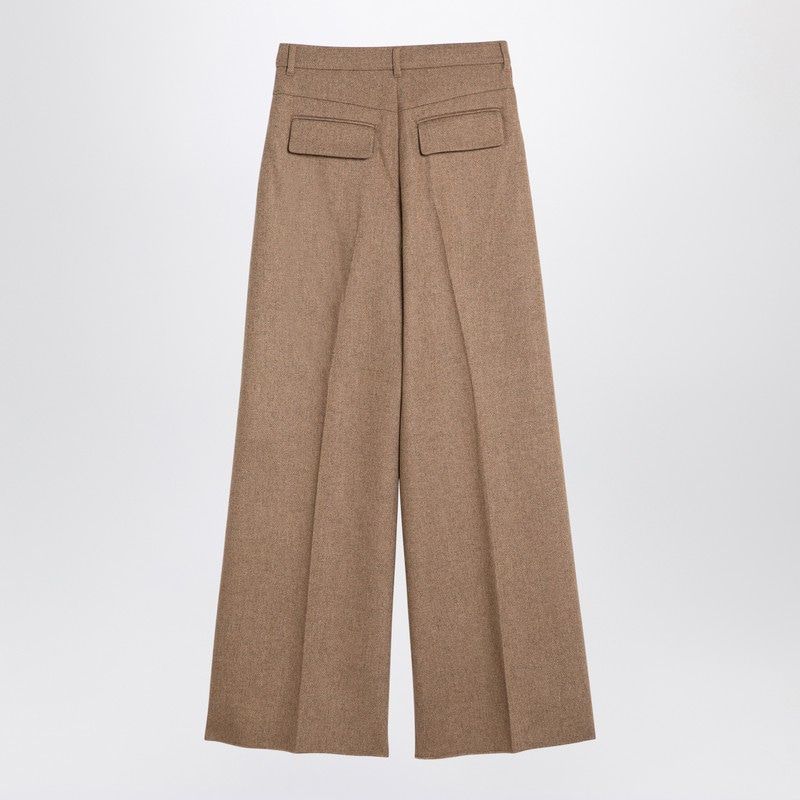 MAX MARA SPORTMAX Chic Beige Wide-Leg Trousers for Women