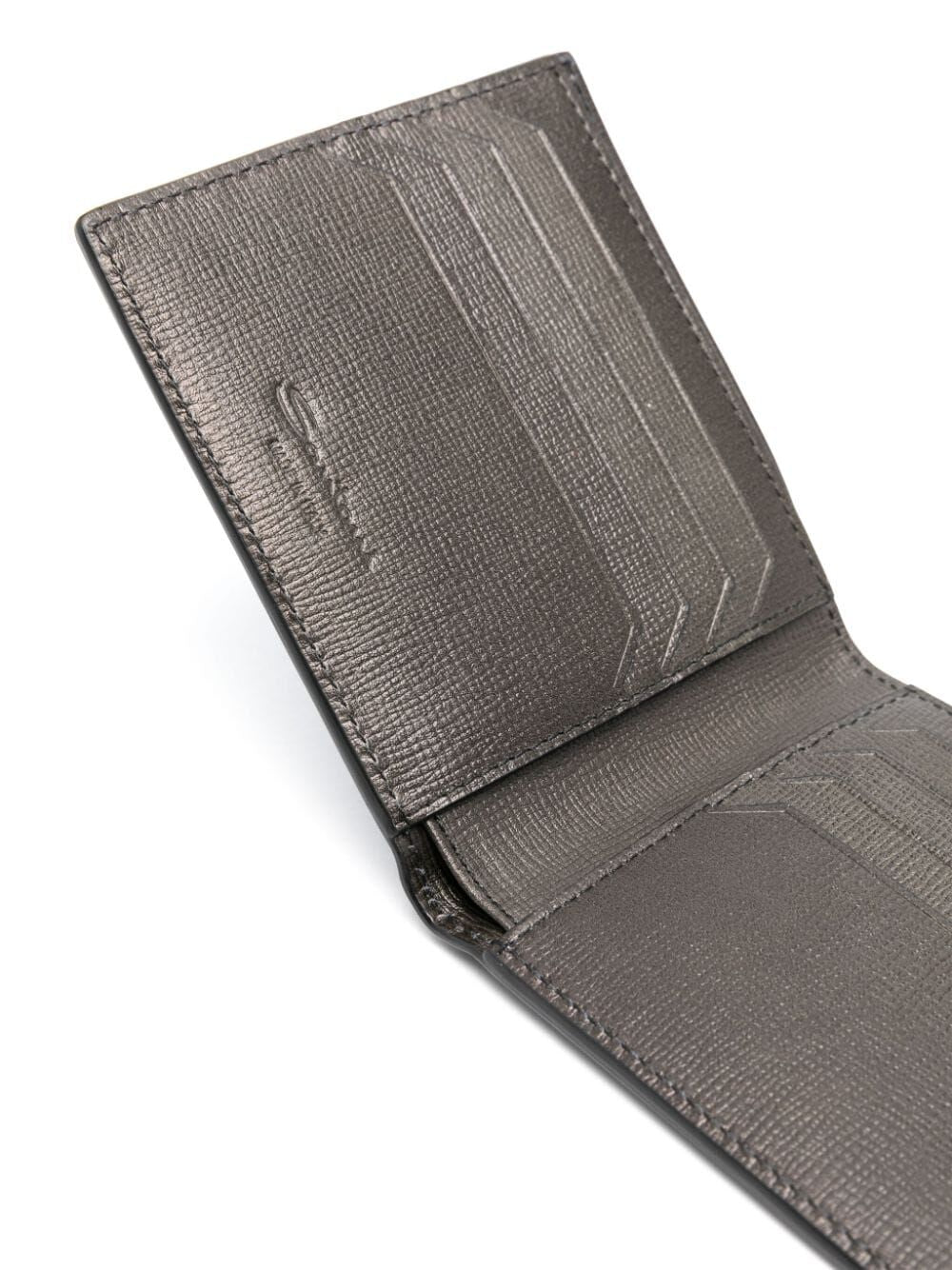 SANTONI Mini Leather Wallet for Men