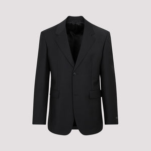 PRADA Men's Black Mohair Jacket - SS23 Collection