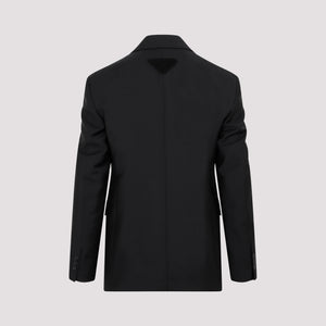 PRADA Men's Black Mohair Jacket - SS23 Collection