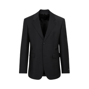 PRADA Men's Black Mohair Jacket - SS23 Collection