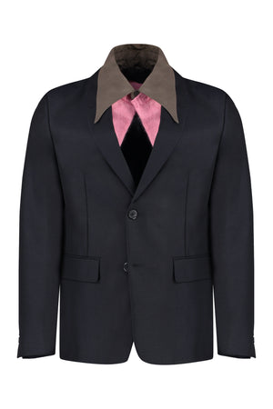 PRADA Luxurious Blue Single-Breasted Jacket for Men - FW23