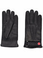 KITON Luxury Black Leather Gloves for Men