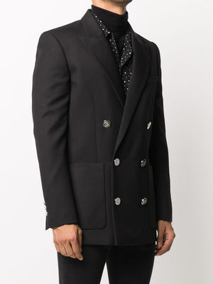 BALMAIN Classic Black Men's Marine Jacket