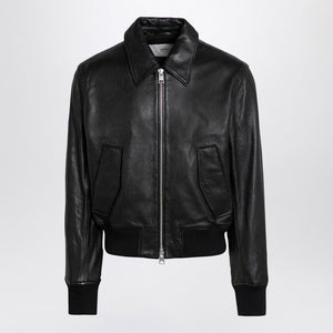 AMI PARIS Classic Vintage Lamb Leather Jacket