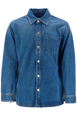 AMI PARIS Wide Denim Oversized Shirt