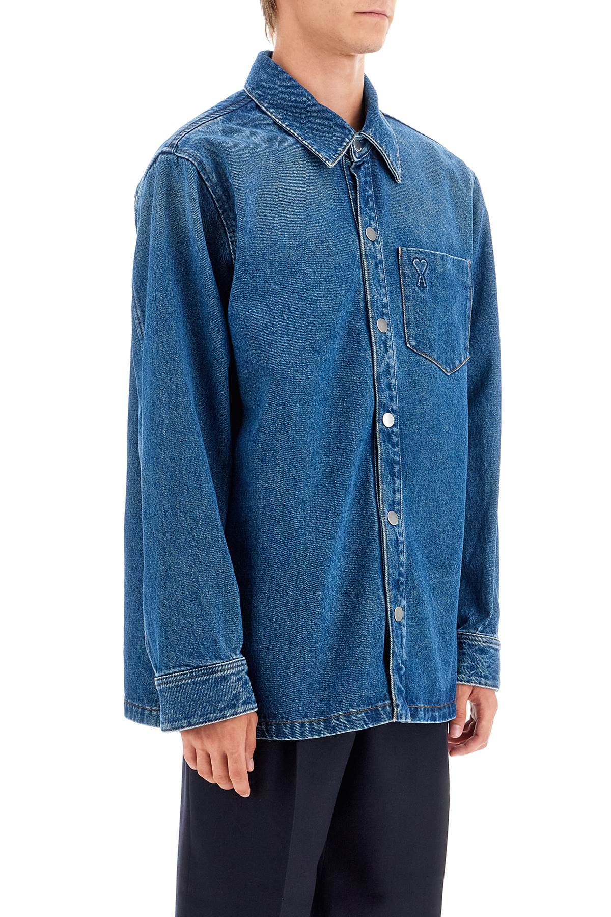 AMI PARIS Wide Denim Oversized Shirt