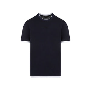 Áo Thun Cotton Xanh Navy Nam - Bộ sưu tập SS24