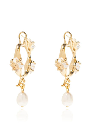 AMI PARIS Embellished Gold Earrings for Women - SS24 Collection