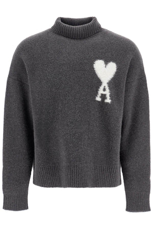 AMI PARIS Alpaca-Wool Blend Turtle-Neck Sweater - Perfect for FW24