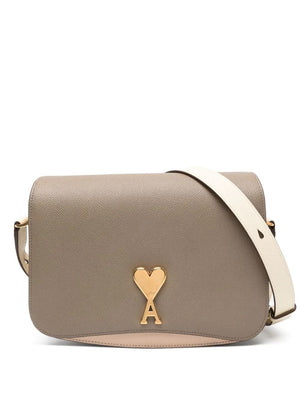 AMI PARIS Women's Tan Crossbody Handbag for SS24