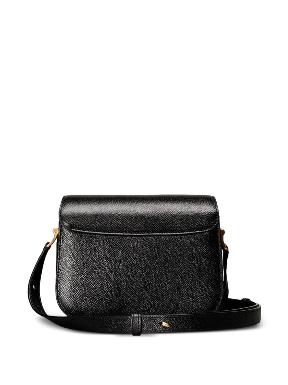 AMI PARIS Elegant Black Leather Crossbody Handbag