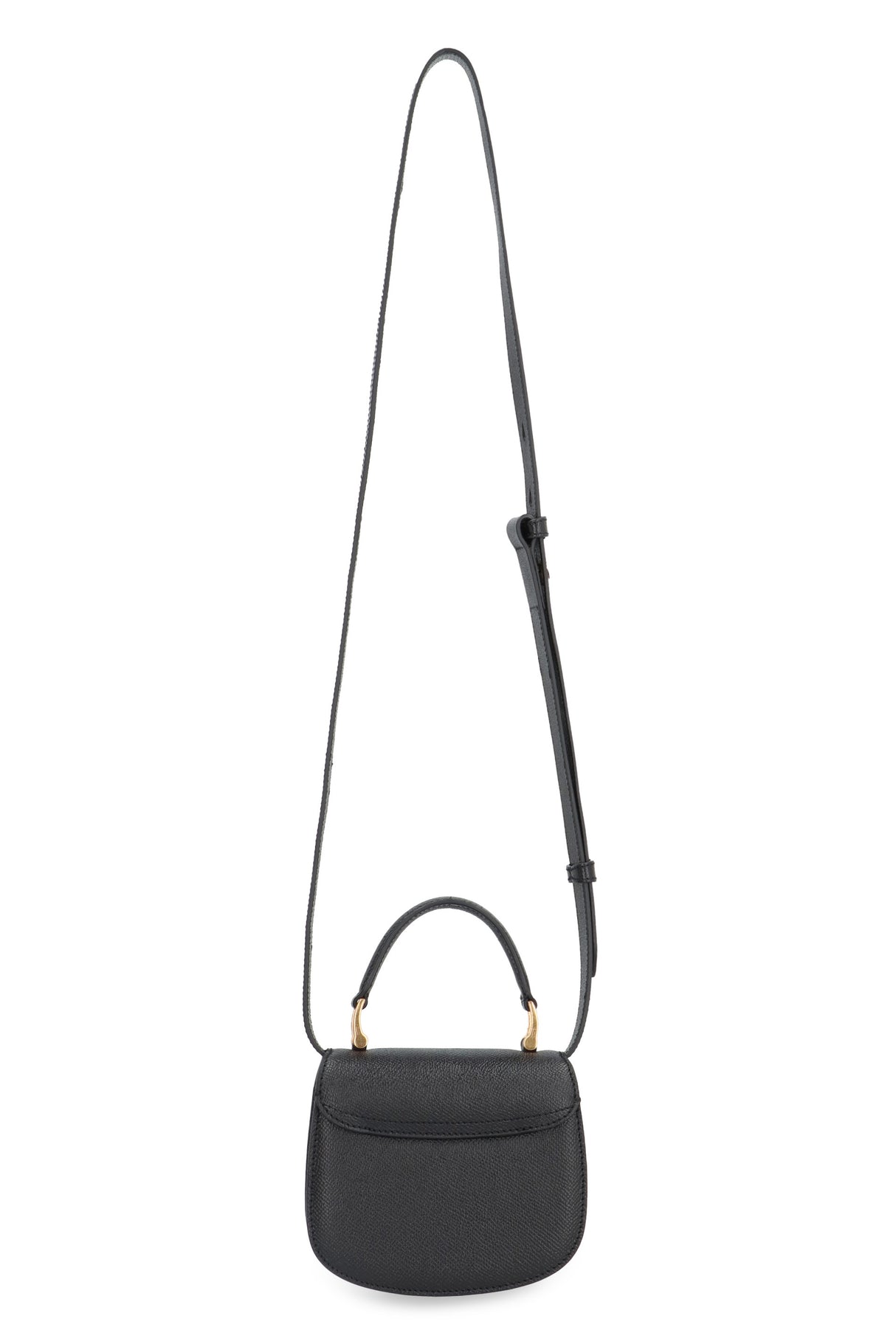 AMI PARIS Luxurious Mini Leather Pouch Handbag in Classic Black