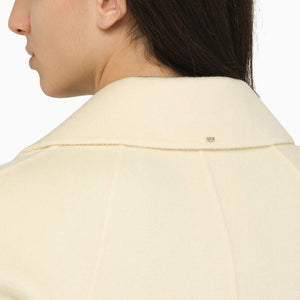 MAX MARA SPORTMAX Women's Vanilla Wool and Cashmere Short Double-Breasted Jacket for SS24