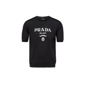 Áo phông cổ lọ Prada cao cấp nam, chất liệu lông cừu trong FW23