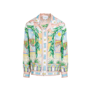 CASABLANCA Multicolor Silk Cuban Collar Shirt