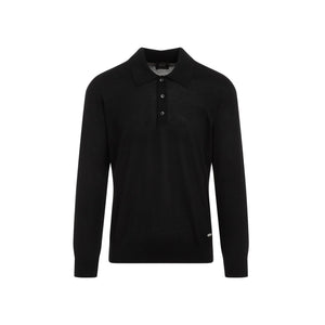 BRIONI Luxury Silk-Blend Long Sleeve Polo