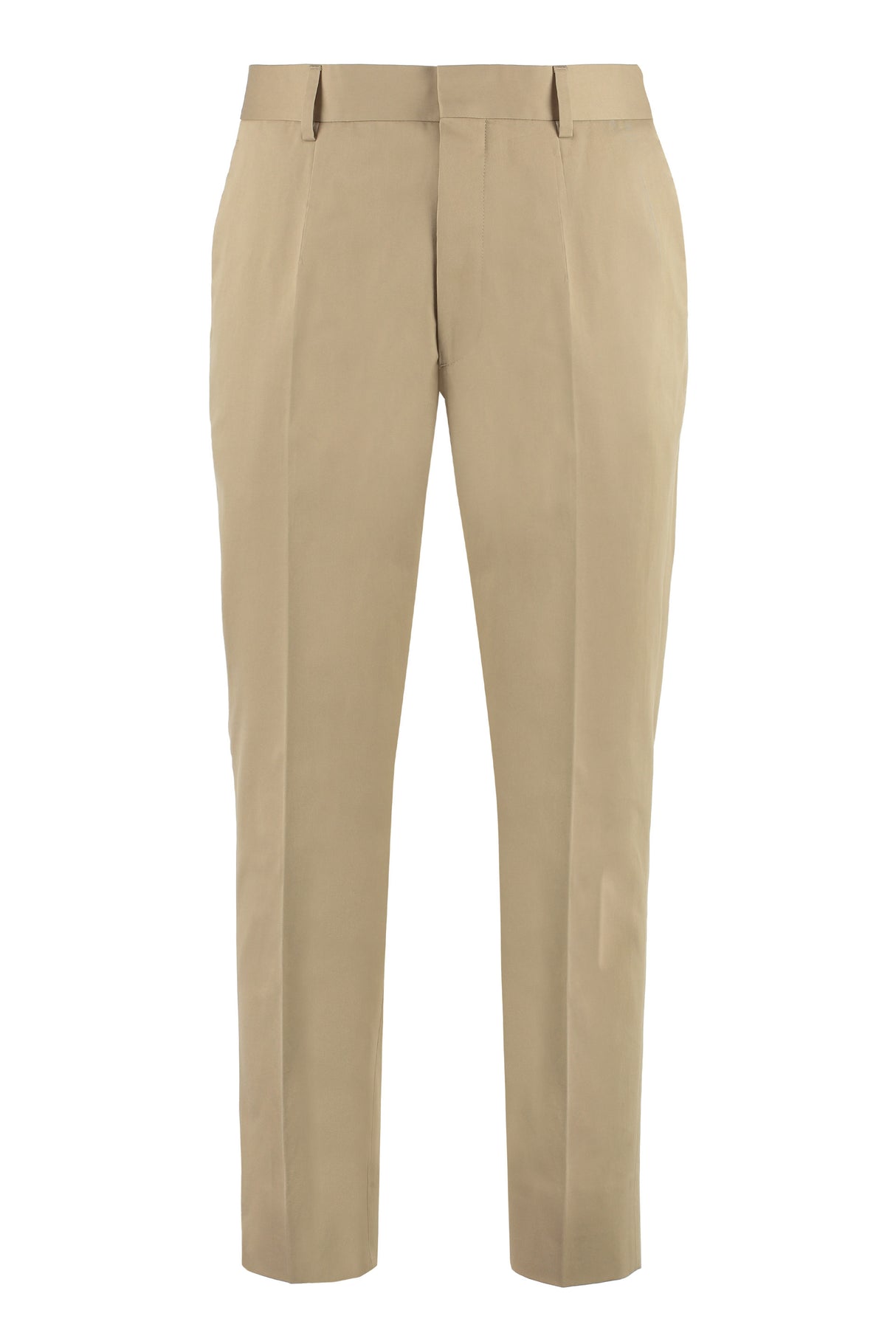 PRADA Tailored Trousers - Beige Cotton Pants for Men