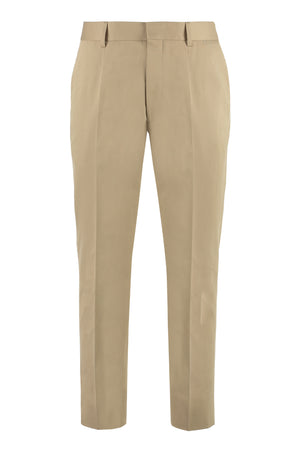 PRADA Tailored Trousers - Beige Cotton Pants for Men