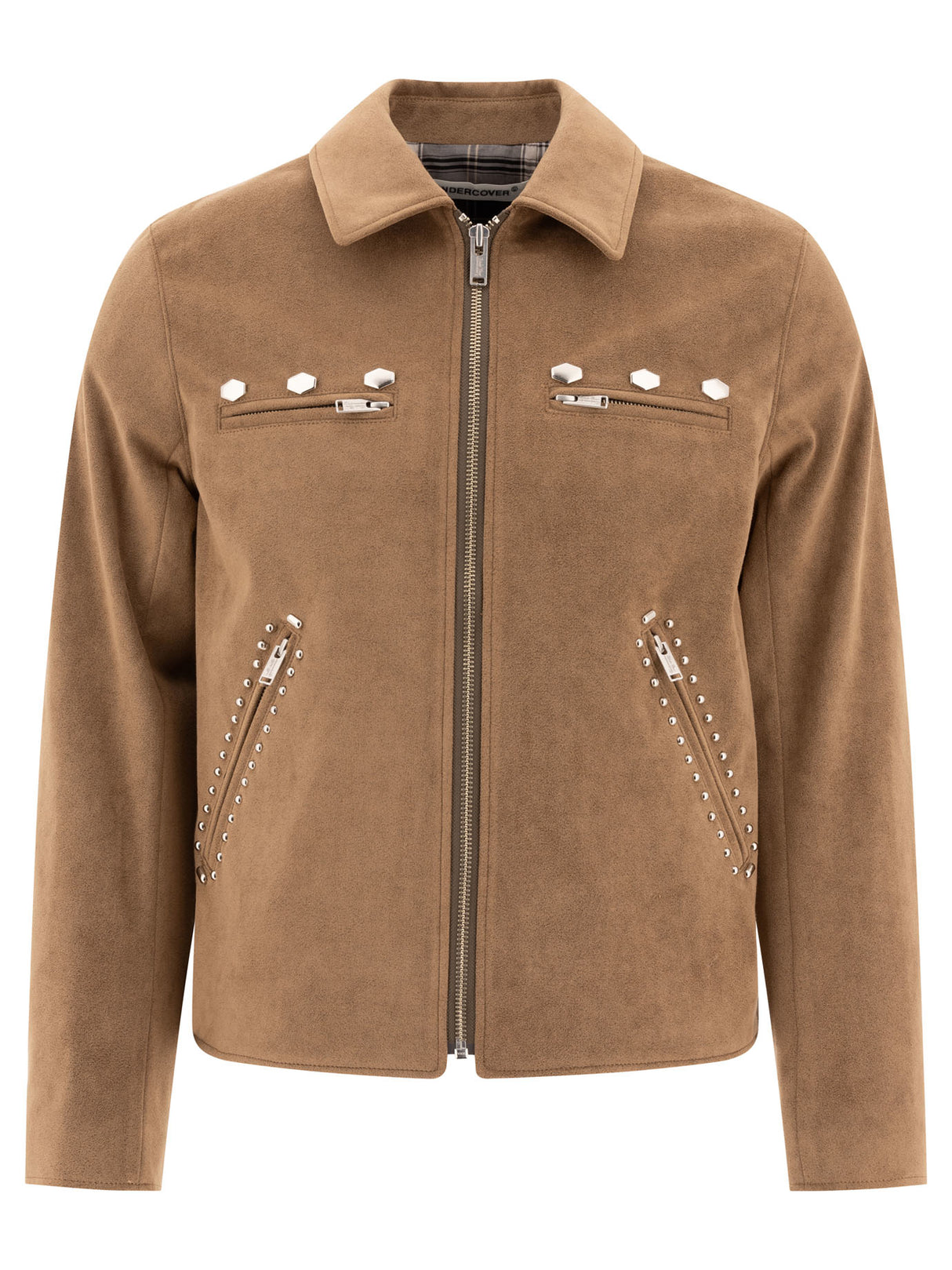 UNDERCOVER Faux Leather Jacket with Studs - Regular Fit