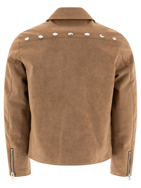 UNDERCOVER Faux Leather Jacket with Studs - Regular Fit