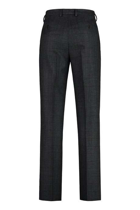 PRADA Prince of Wales Checkered Wool Trousers for Men