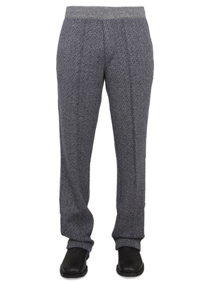 MISSONI Chevron Pattern Wool Pants for Men