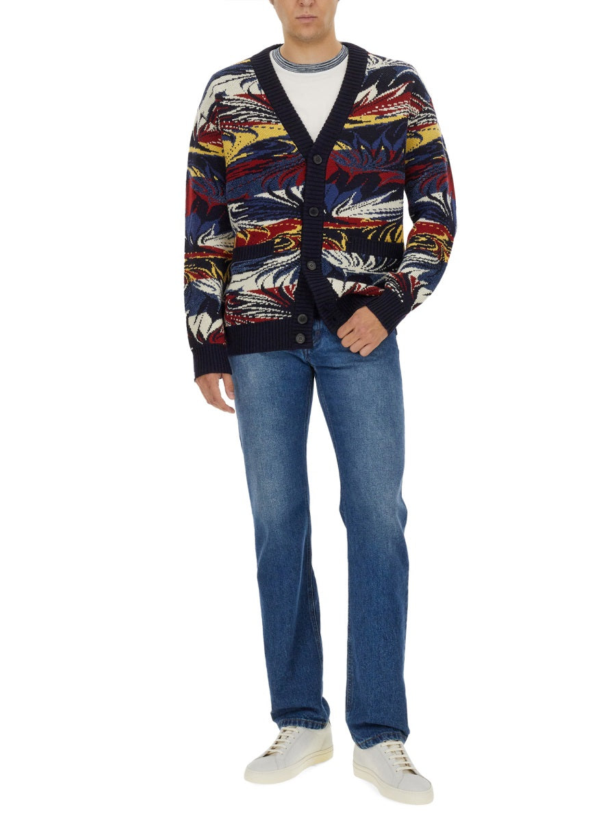 MISSONI Men's Wool Blend Cardigan - Size M