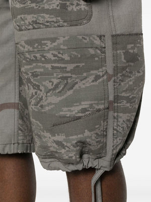 Quần shorts vải chắc nịch họa tiết sọc người đàn ông - Bộ sưu tập SS24
