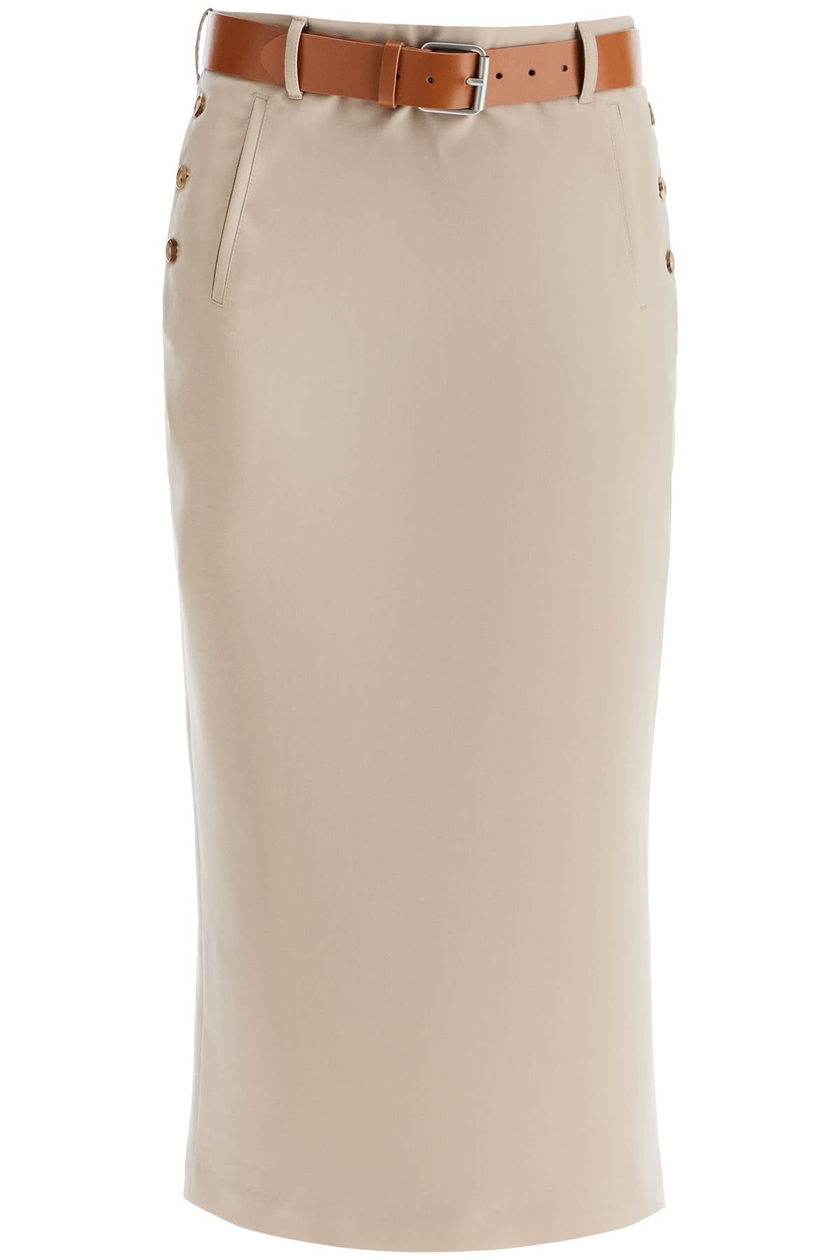 MOSCHINO COUTURE MIDI SKIRT WITH BELT - SIZE 40