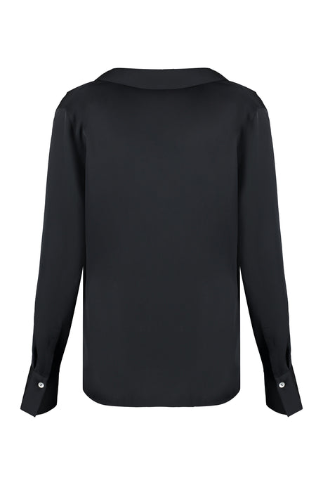 VINCE Elegant Black Silk Blouse for Women