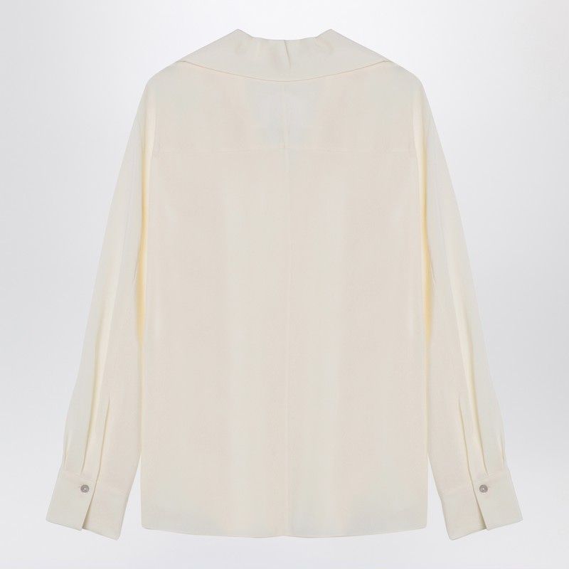 VINCE Elegant Ivory Silk Blouse