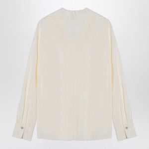 VINCE Elegant Ivory Silk Blouse