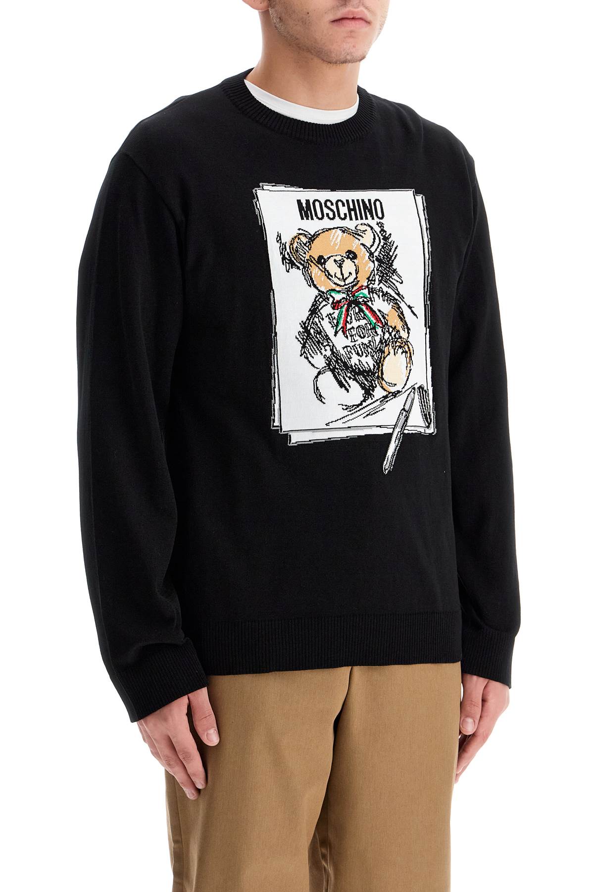 MOSCHINO COUTURE Men's Relaxed Fit Teddy Bear Pullover - Fall Winter 24