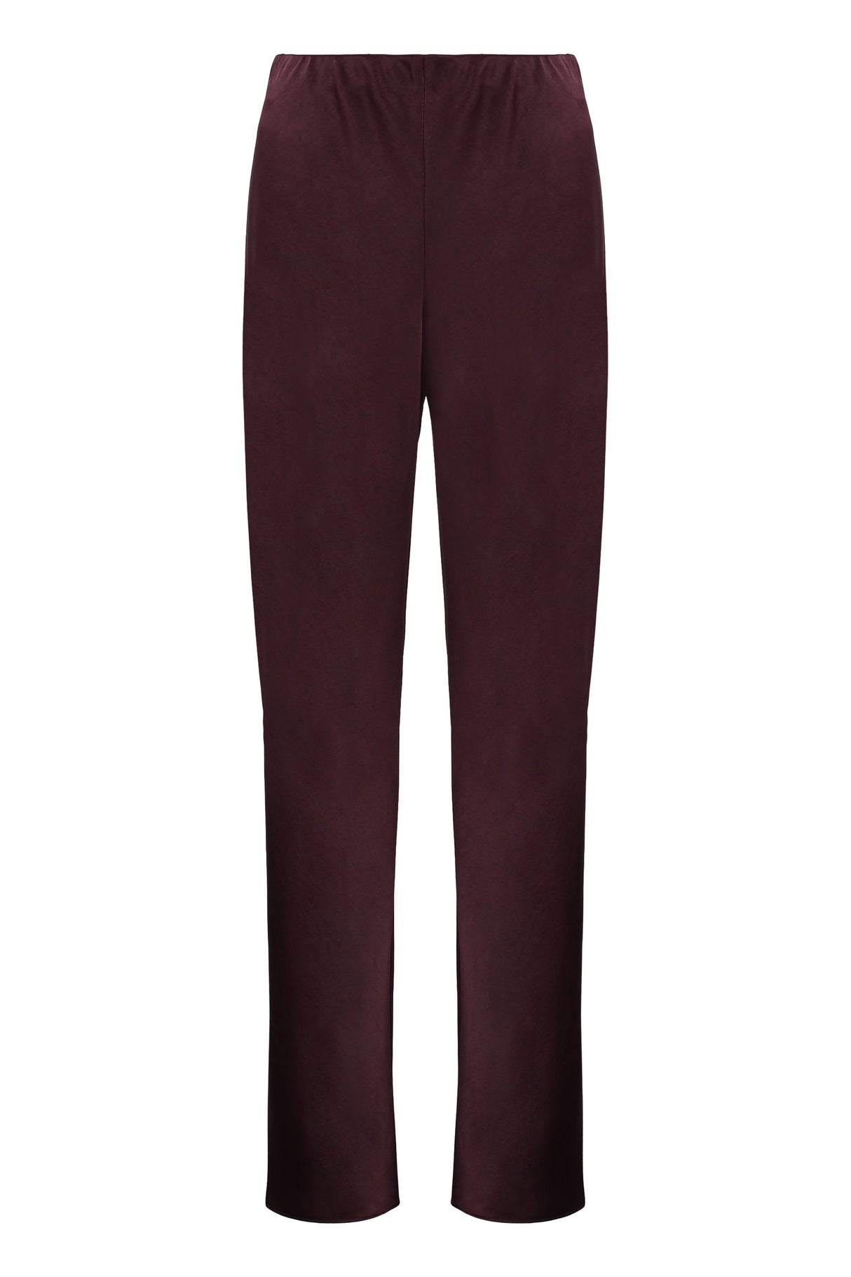 VINCE Satin Trousers with Elastic Waistband for Women