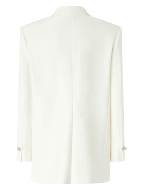 PINKO Stylish White Jacket with Appliqué Detailing