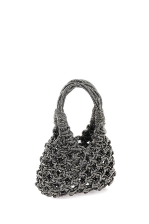 HIBOURAMA Elegant Mini Handbag with Micro Crystal Detail