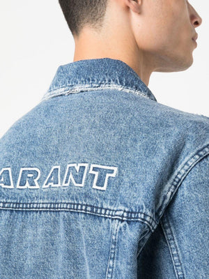 Áo khoác denim nam dành cho SS23 màu xanh