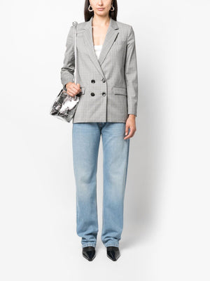 ISABEL MARANT Light Grey Wool Plaid Blazer for Women - Timeless Style for FW23