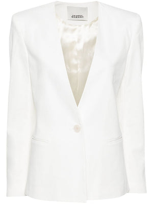 ISABEL MARANT White V-Neck Blazer Jacket for Women