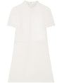 COURREGÈS Short Sleeve Twill A-Line Mini Dress