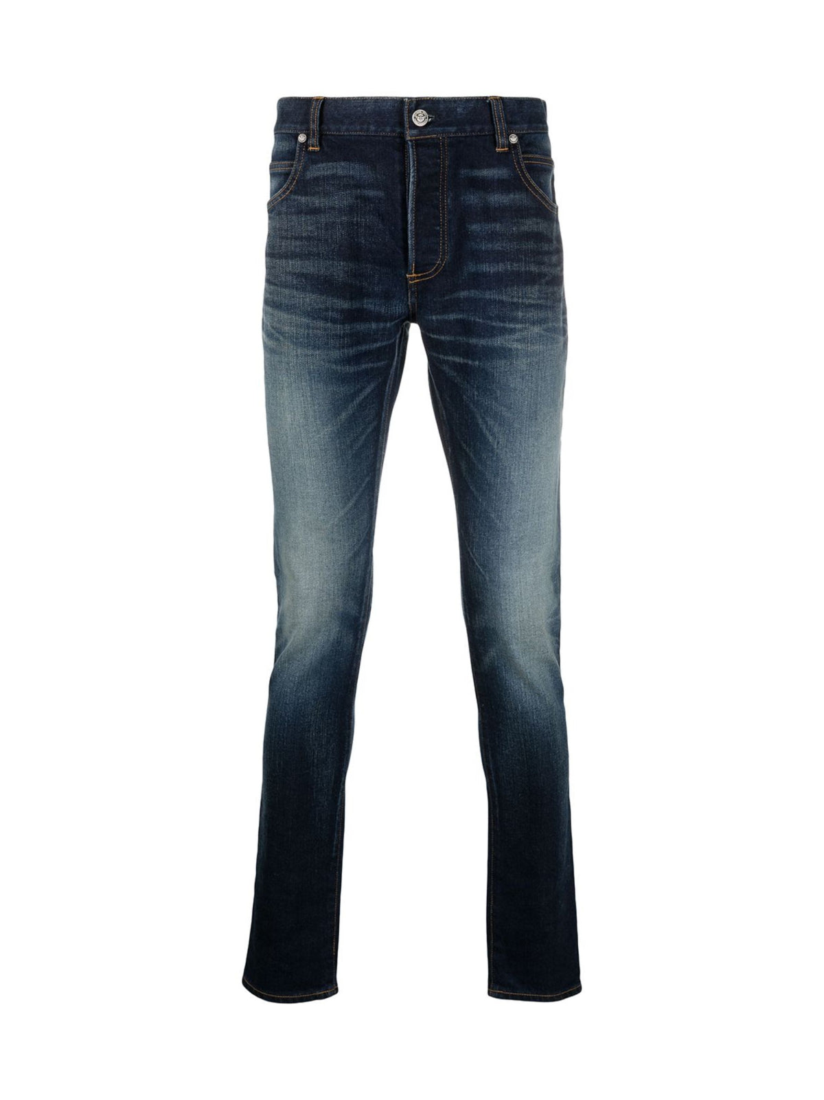 BALMAIN Faded Slim Fit B Logo Jeans