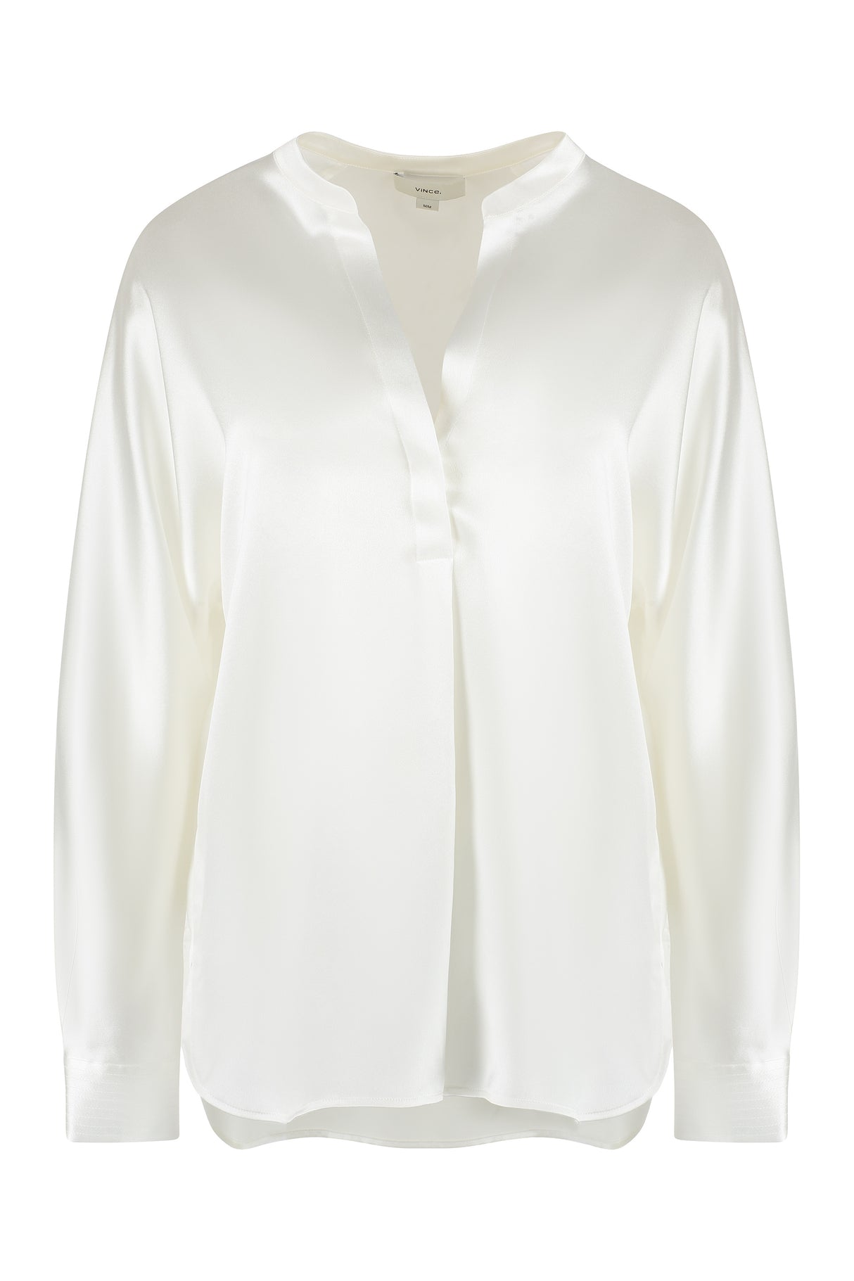 VINCE Elegant White Silk Blouse for Women