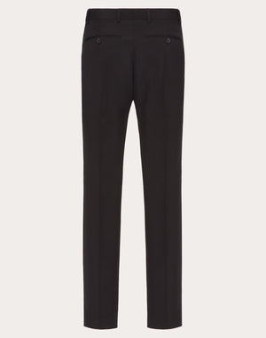 VALENTINO Sophisticated Slim Trousers in Classic Black for Men